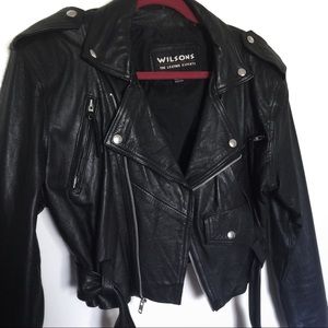 NWT Wilson Cropped Leather Jacket Vintage Collect.